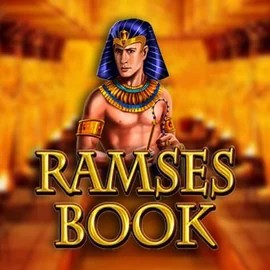 Ramses Book slot logo by Gamomat at Stake Casino