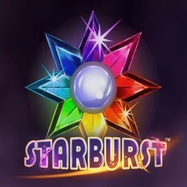 Starburst logo – Slots by NetEnt at Stake Casino