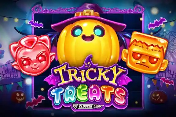 Tricky Treats logo – Slots by Push Gaming at Stake Casino